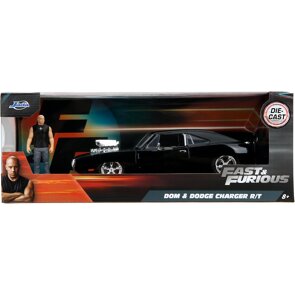 Rychle a zběsile – kovové auto 1970 Dodge Charger s figurkou 1:24