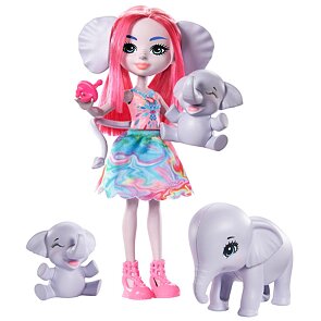 Enchantimals panenka Esmeralda Elephant s rodinkou